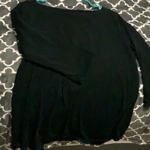 Professional solid black blouse